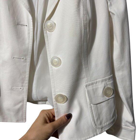 Talbots Ivory Single-Breasted Blazer Size 6 – Worn Once - Picture 5 of 17